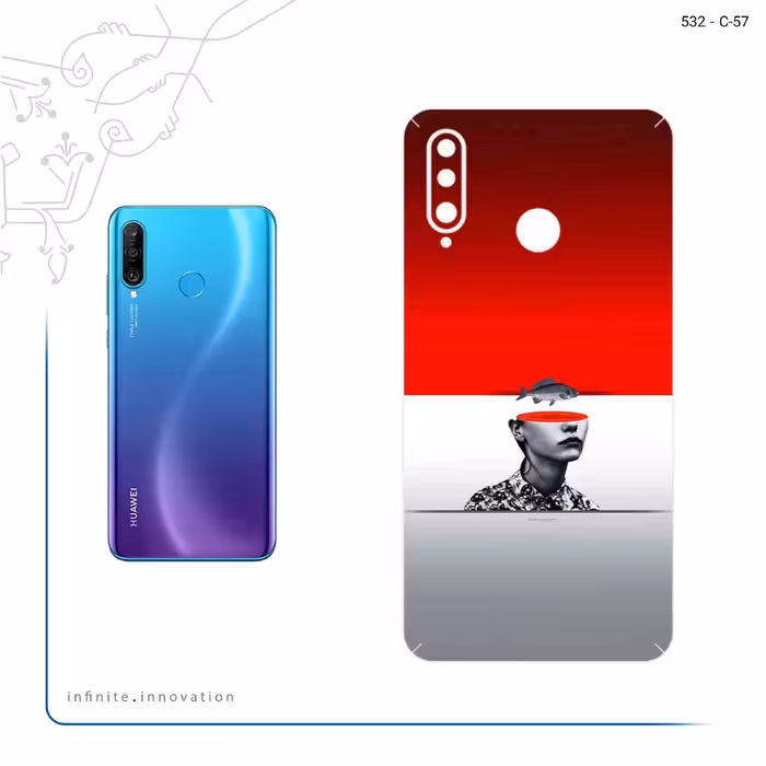 برچسب پوششی ماهوت مدل Collage of surreal Portrait of Women 1 مناسب برای گوشی موبایل هوآوی P30 Lite (48 MP Camera)