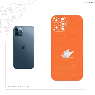 برچسب پوششی ماهوت مدل Minimalist origami bird مناسب برای گوشی موبایل اپل iPhone 12 Pro Max