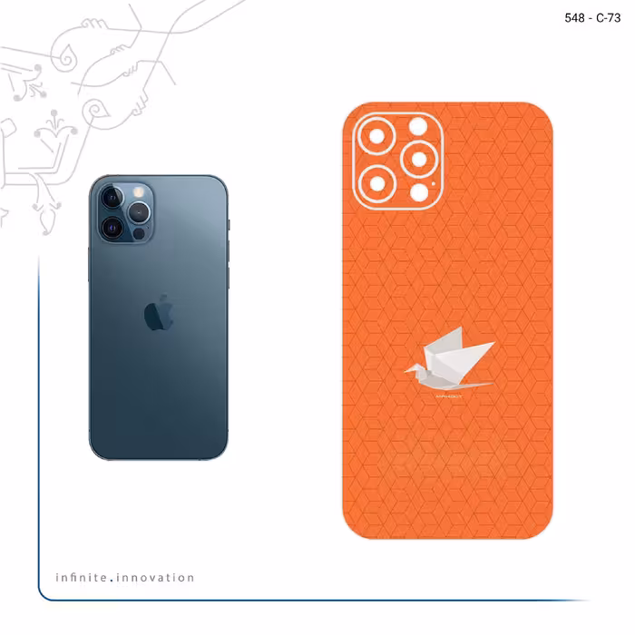 برچسب پوششی ماهوت مدل Minimalist origami bird مناسب برای گوشی موبایل اپل iPhone 12 Pro Max