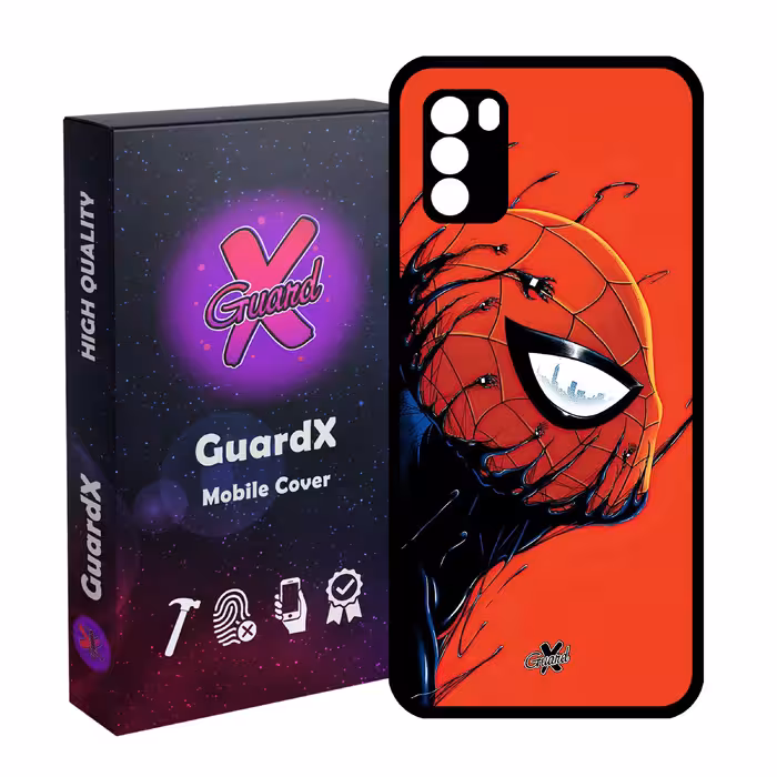 کاور گارد ایکس طرح مرد عنکبوتی مدل Glass10566 مناسب برای گوشی موبایل شیائومی Poco M3