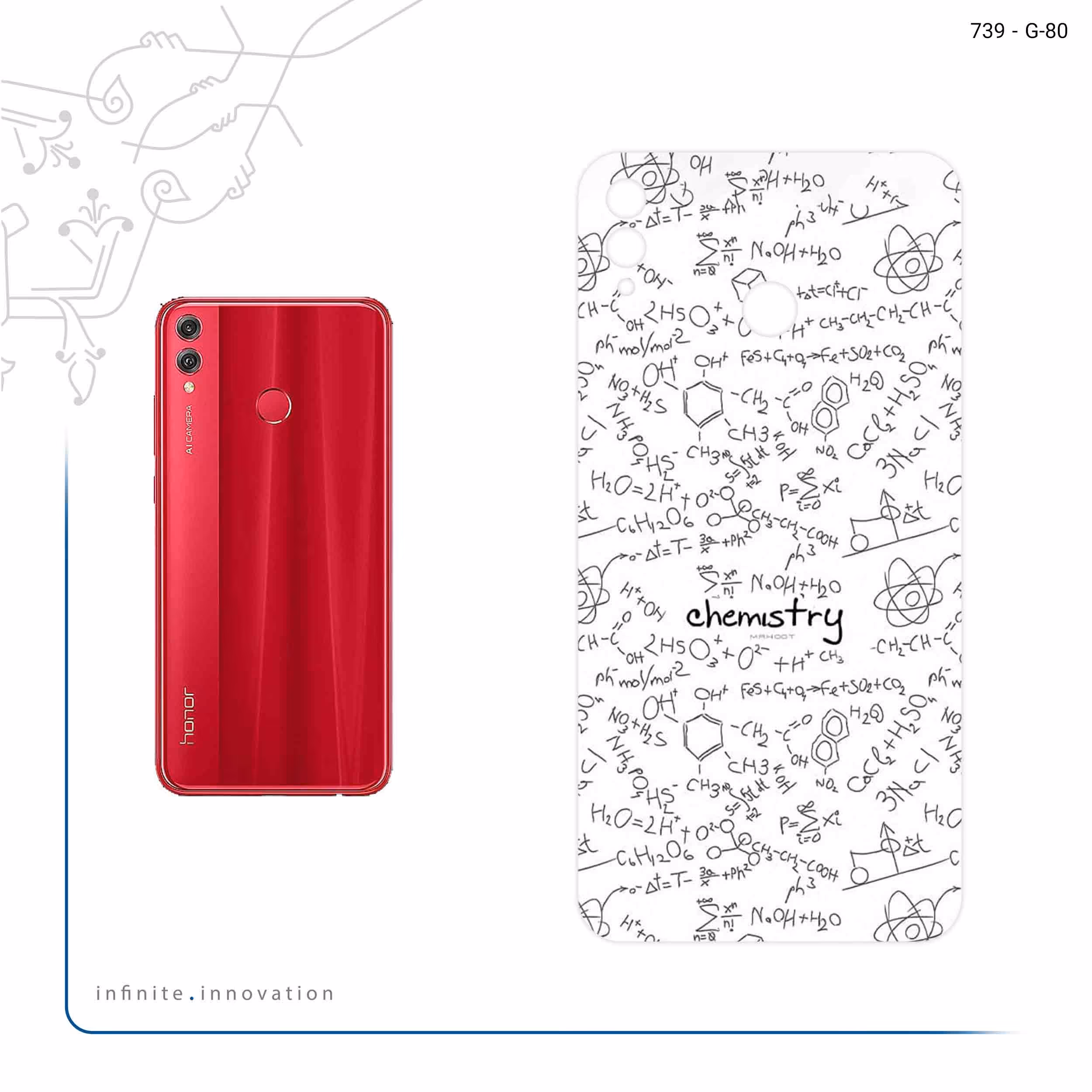 برچسب پوششی ماهوت مدل Chemistry Science مناسب برای گوشی موبایل آنر 8X Max