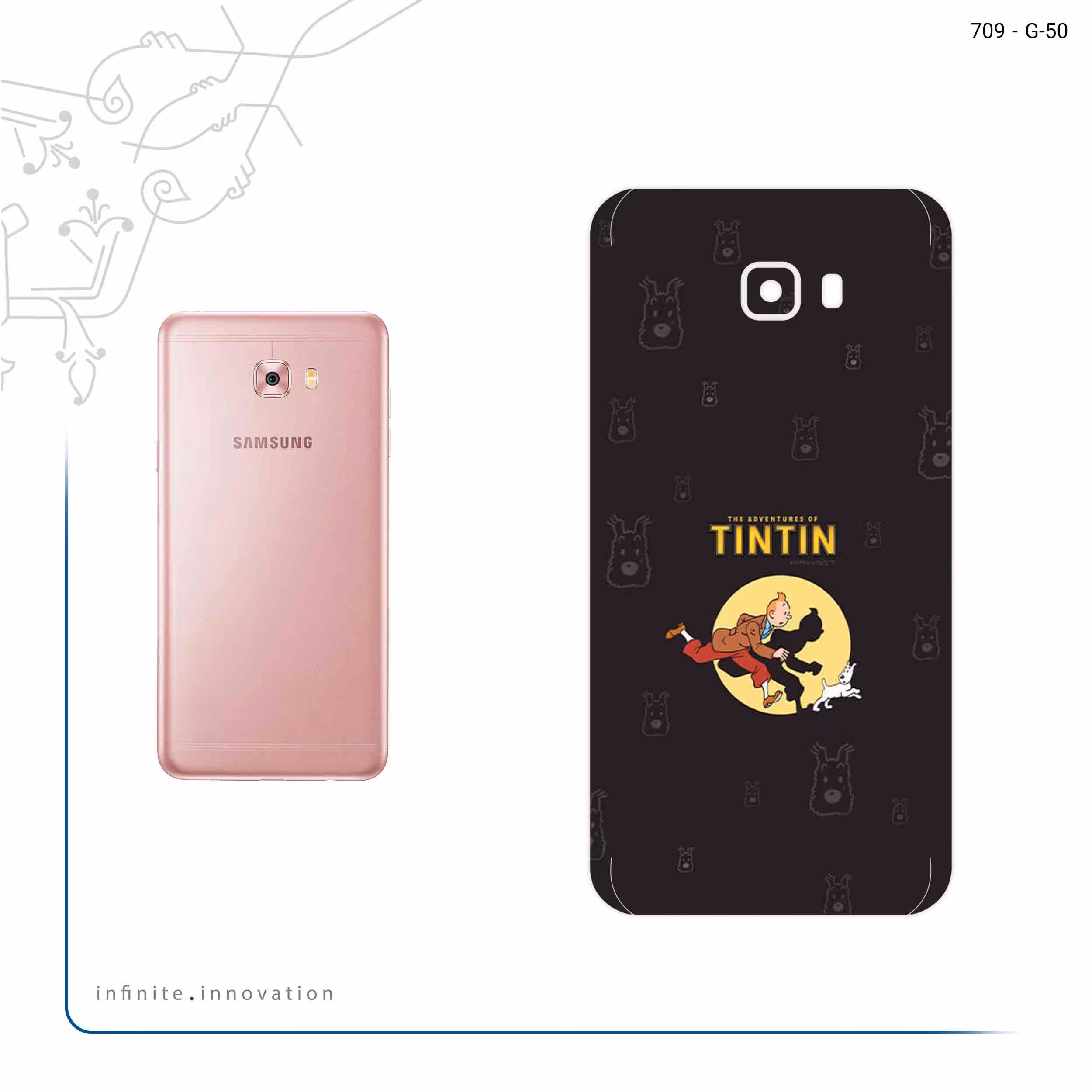 برچسب پوششی ماهوت مدل Tintin مناسب برای گوشی موبایل سامسونگ Galaxy C7 Pro