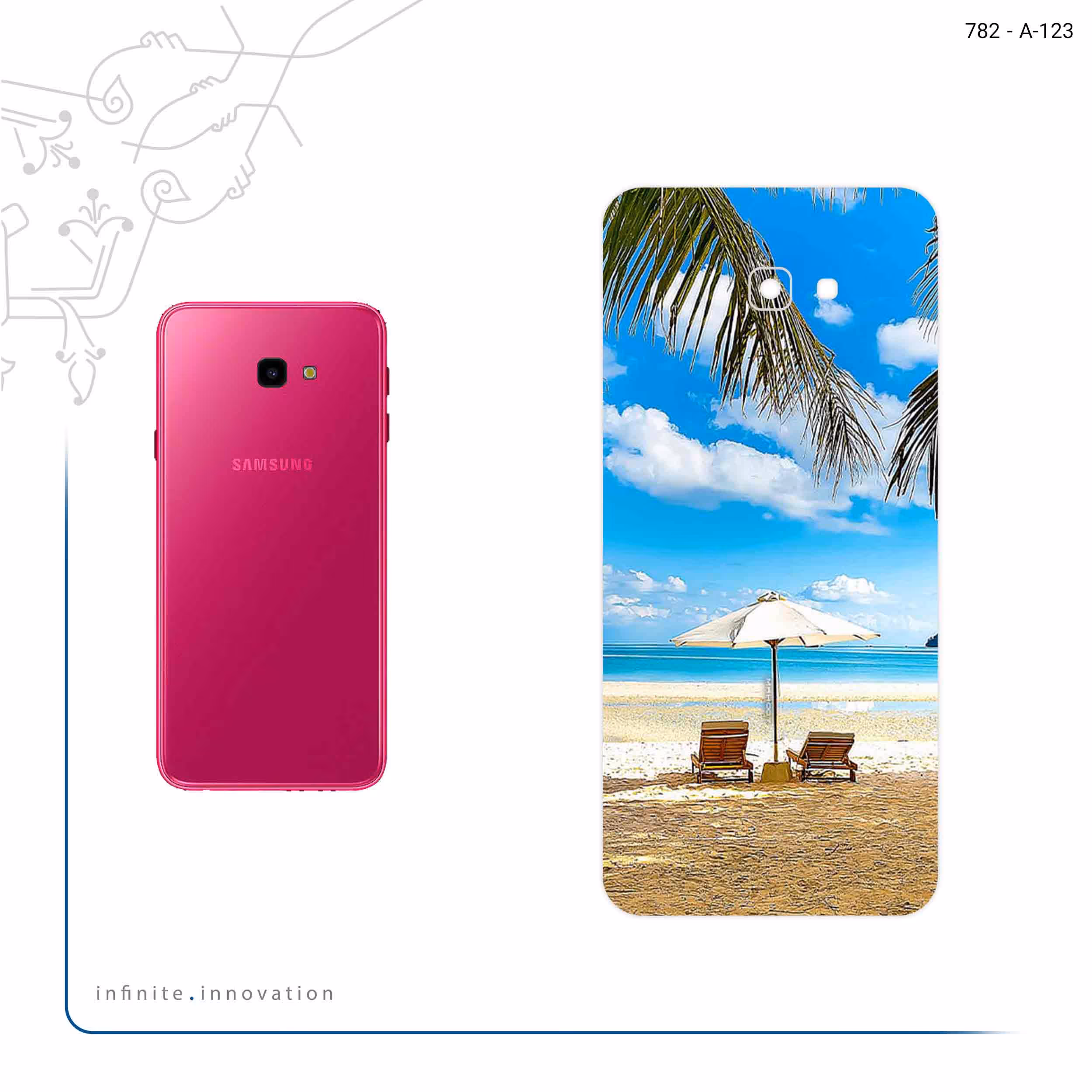 برچسب پوششی ماهوت مدل Beach مناسب برای گوشی موبایل سامسونگ Galaxy J4 Plus