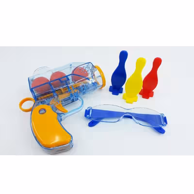 ست تفنگ بازی دنیای سرگرمی های کمیاب مدل کلت توپ انداز مجموعه 8 عددی