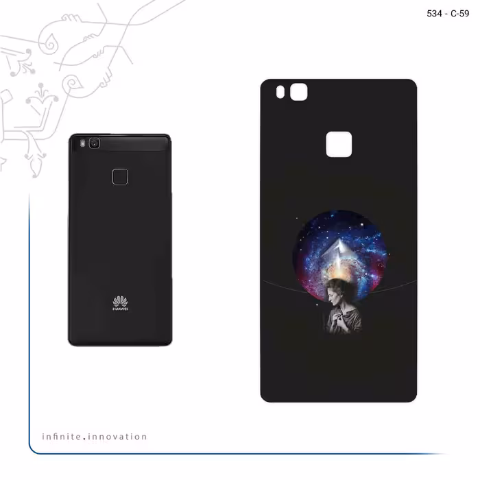 برچسب پوششی ماهوت مدل Collage of surreal Portrait of Women 3 مناسب برای گوشی موبایل هوآوی P9 Lite