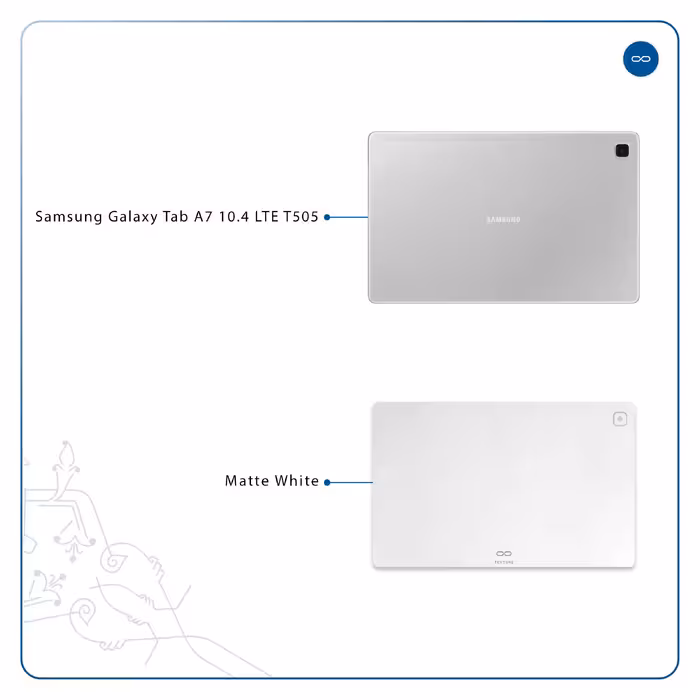 برچسب پوششی ماهوت مدل Matte-White مناسب برای تبلت سامسونگ Galaxy Tab A7 10.4 LTE 2020 T505