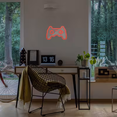 چراغ دیواری نئون دیزاین طرح Game-Controller