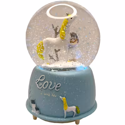 گوی موزیکال مدل پمپی شاهزاده و اسب طرح Love کد PA4045