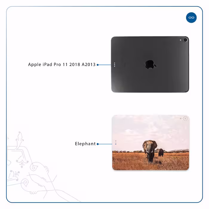 برچسب پوششی ماهوت مدل Elephant مناسب برای تبلت اپل iPad Pro 11 2018 A2013