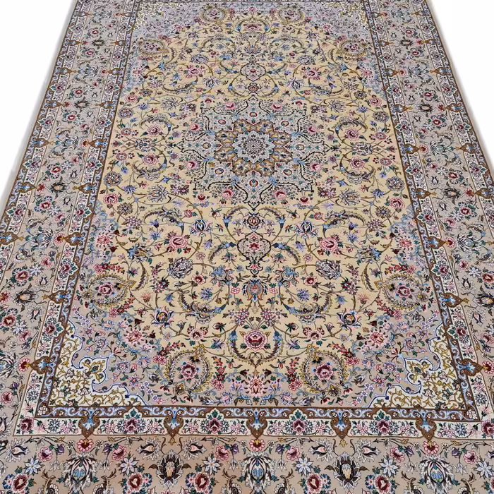 فرش دستبافت شش متری اصفهان آبتین کد 1237 یک جفت 