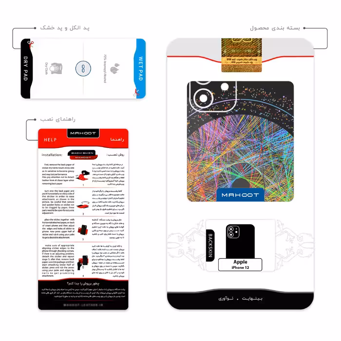 برچسب پوششی ماهوت مدل Mathematical Geometric Shape 2 مناسب برای گوشی موبایل اپل iPhone 12