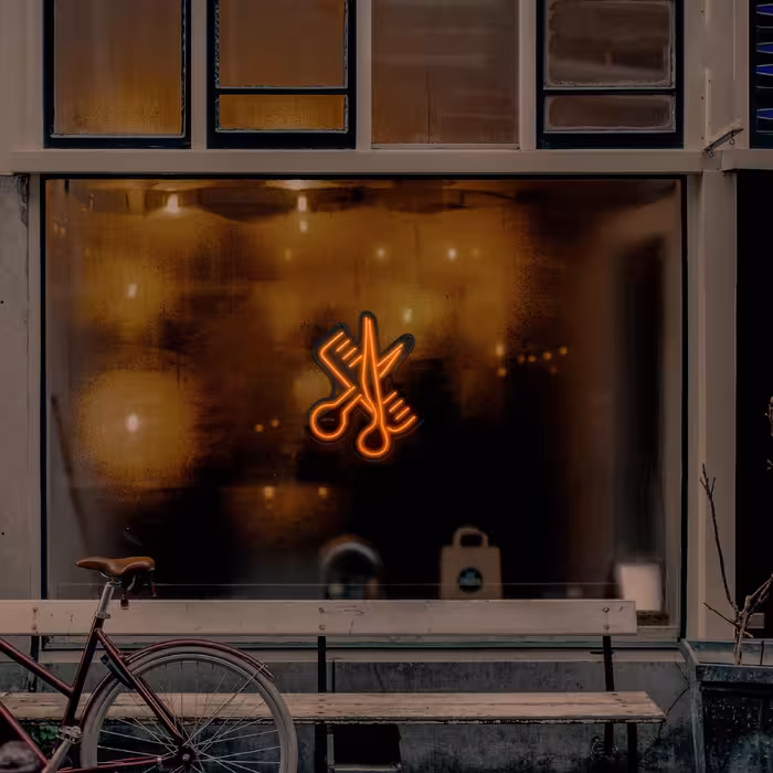 چراغ دیواری نئون دیزاین طرح Barber-BL_ORG