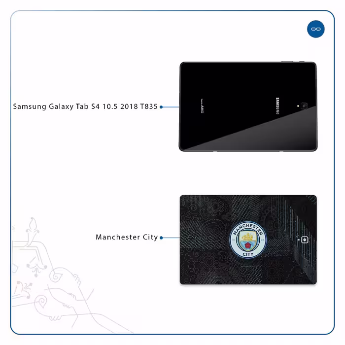 برچسب پوششی ماهوت مدل Manchester-City مناسب برای تبلت سامسونگ Galaxy Tab S4 10.5 2018 T835