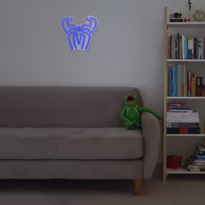 چراغ دیواری نئون دیزاین طرح Spider-GL_BL