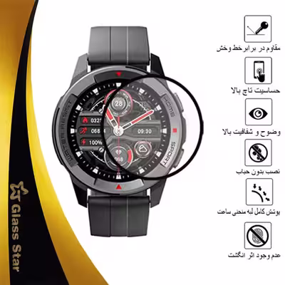 محافظ صفحه نمایش گلس استار مدل PMGA مناسب برای ساعت  هوشمند شیائومی Mibro X1