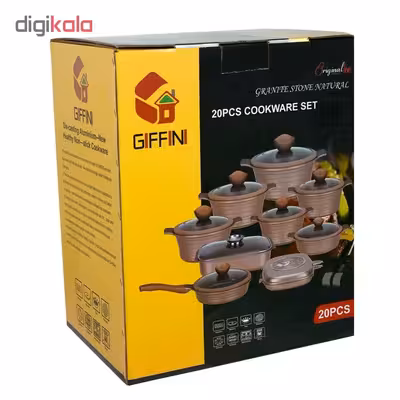 سرویس پخت و پز 20 پارچه جی فی نی کد 0004