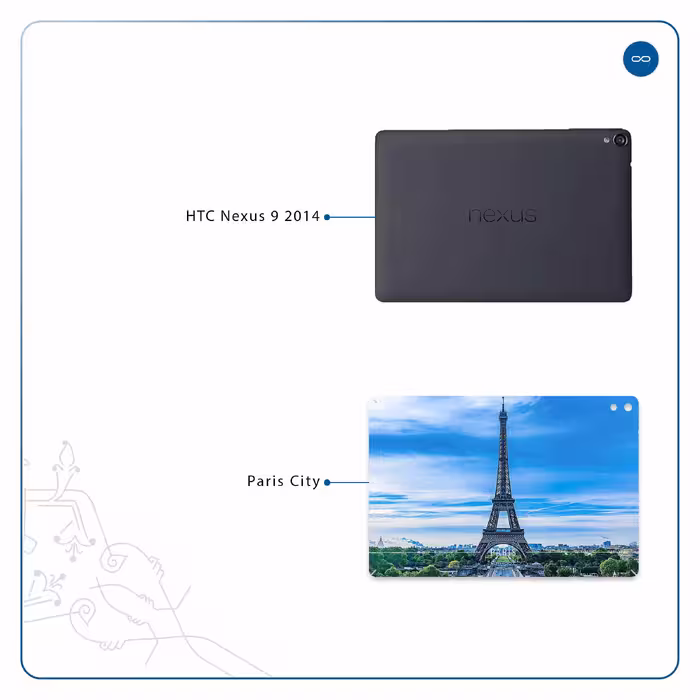 برچسب پوششی ماهوت مدل Paris City مناسب برای تبلت اچ تی سی Nexus 9 2014