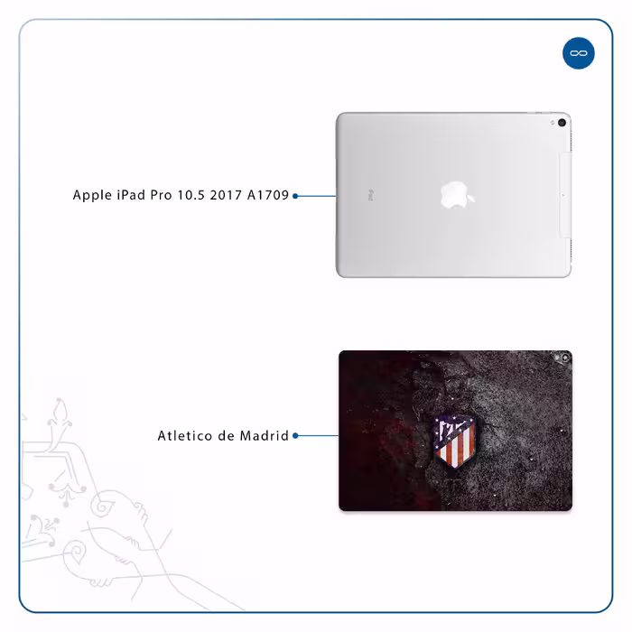 برچسب پوششی ماهوت مدل Atletico de Madrid مناسب برای تبلت اپل iPad Pro 10.5 2017 A1709