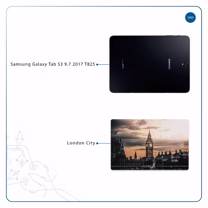 برچسب پوششی ماهوت مدل London City مناسب برای تبلت سامسونگ Galaxy Tab S3 9.7 2017 T825