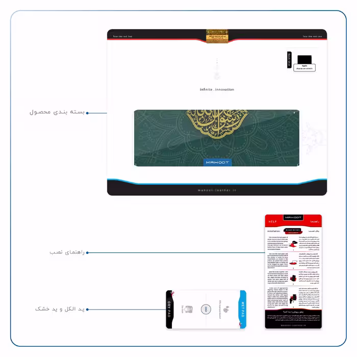 برچسب پوششی ماهوت مدل Mohammad-Rasool-Allah مناسب برای تبلت اپل iPad Air 2013 A1474