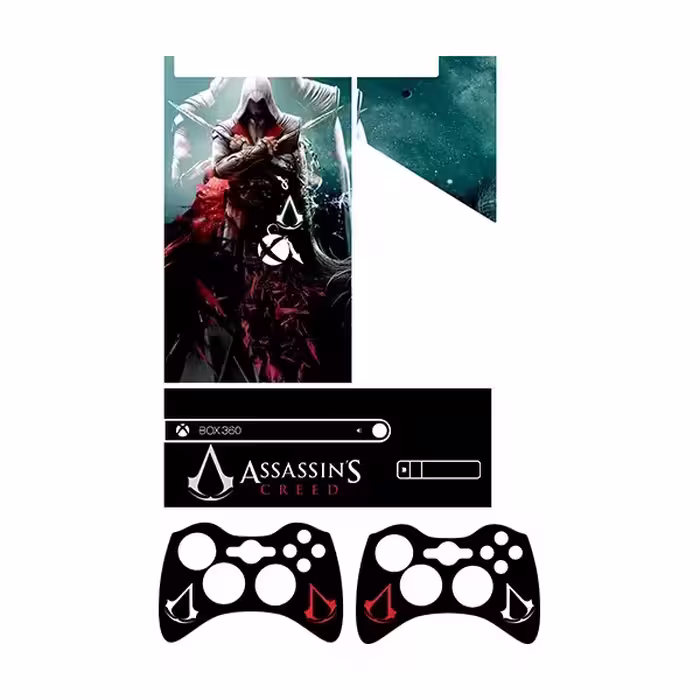 برچسب ایکس باکس 360 سوپر اسلیم طرح Assassins Creed کد 7 مجموعه 4 عددی