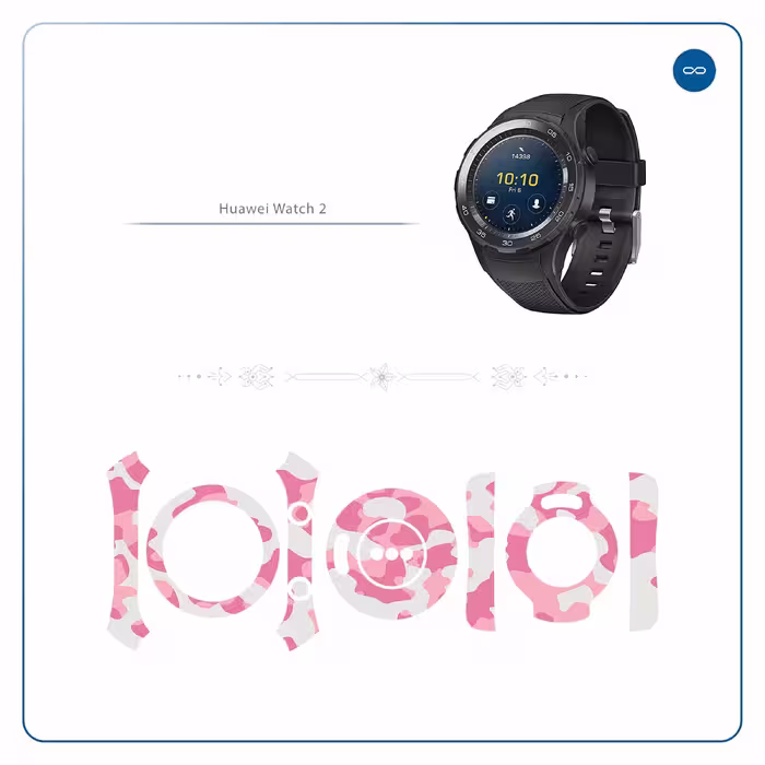 برچسب ماهوت طرح Army-Pink مناسب برای ساعت هوشمند هوآوی Watch 2