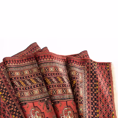 فرش دستبافت  سه و نیم متری مدل ترکمن کد 40.1933