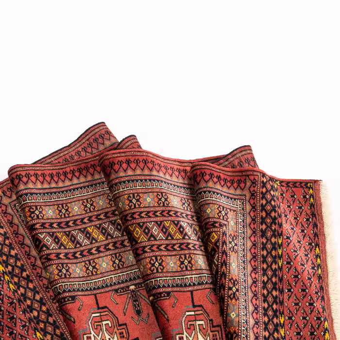 فرش دستبافت  سه و نیم متری مدل ترکمن کد 40.1933