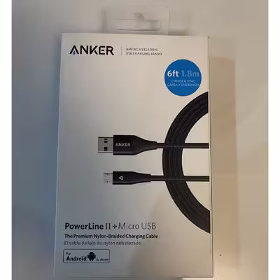 کابل تبدیل USB به microUSB مدل PowerLine II طول 1.8 متر