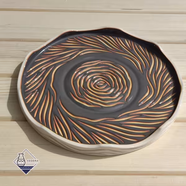 دیس گرد بزرگ سرویس گلبرگ سفید