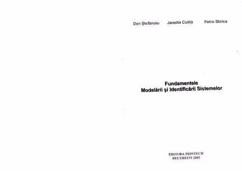 خرید و دانلود نسخه کامل کتاب Fundamentele Modelării și Identificării Sistemelor