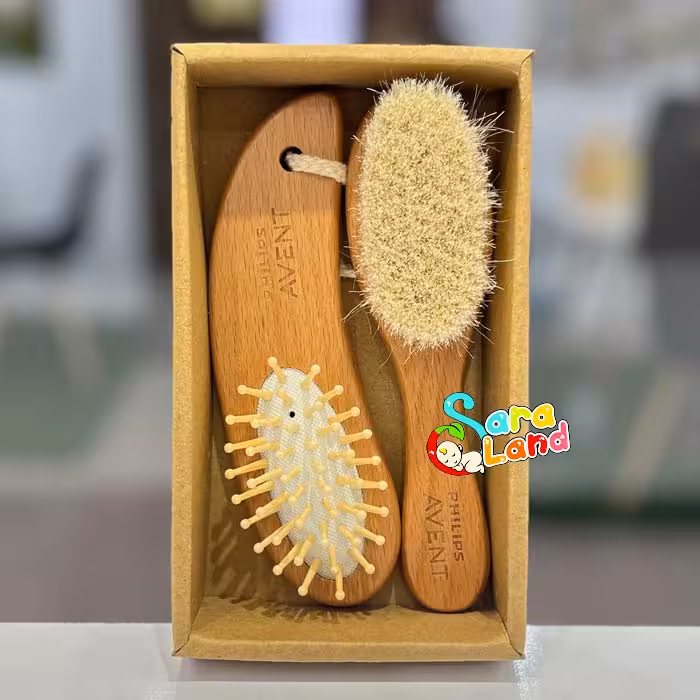 ست شانه و برس چوبی نوزاد اونت