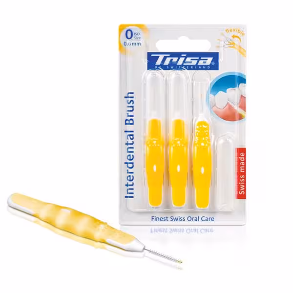 Trisa براش بین دندانی پروفشنال 0.6 میلیمتری ایزو سایز صفر زرد - داروکاو
