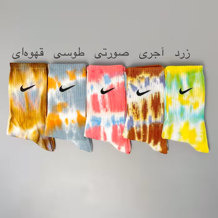 جوراب ساقدار دومینو نوشته دار سری نایک تای دای