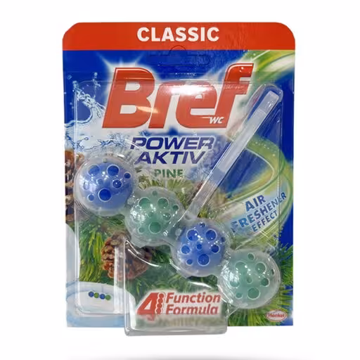 خوشبو کننده و ضدعفونی کننده توپی BREF برف کاج مخصوص توالت فرنگی 4 عددی