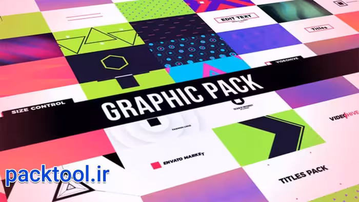 دانلود پروژه پریمیر پک موشن گرافیک خلاقانه Creative Graphic Pack - پک تول