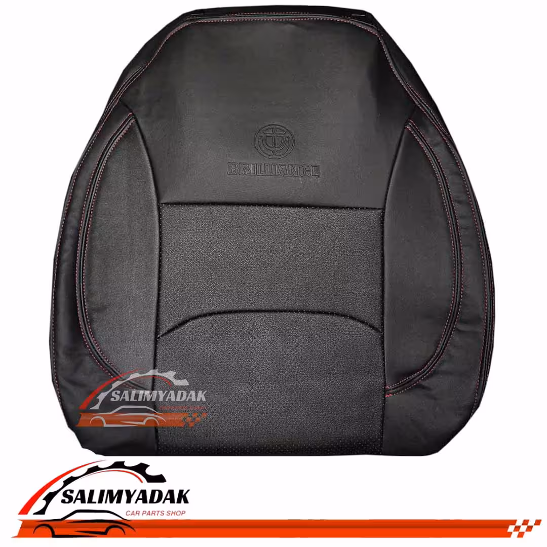 روکش صندلی برلیانس H220-230 چرم رنگ مشکی دوخت قرمز