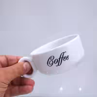 لته خوری سرامیکی مدل کافه بستنی خوری یک عددی