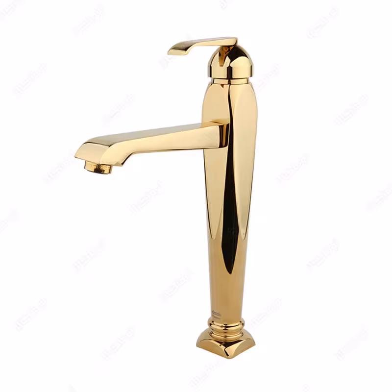 شیر روشویی پایه بلند راسان مدل آلیس طلایی