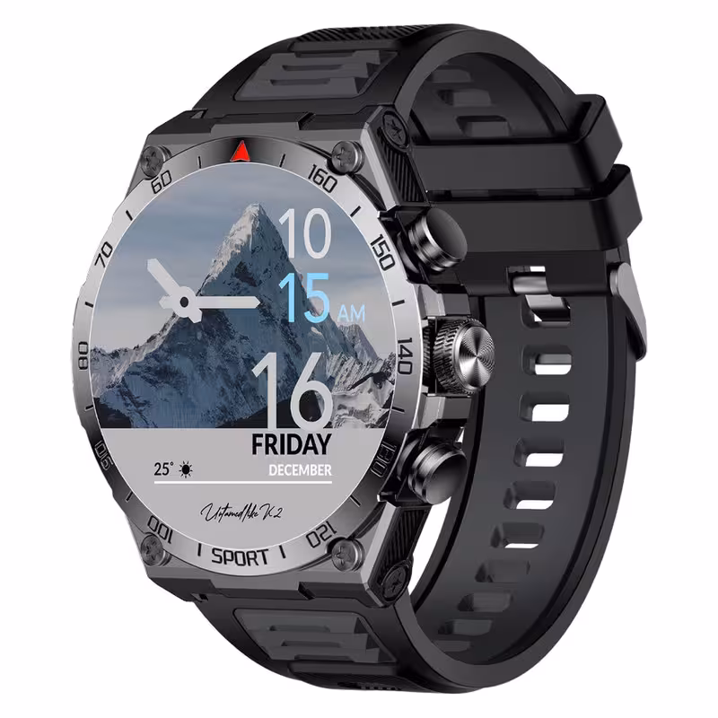 ساعت هوشمند گلوریمی مدل K2 دارای قابلیت های صفحه نمایش رنگی و لمسی، کنترل سطح اکسیژن، بند سیلیکونی | کالا مکس