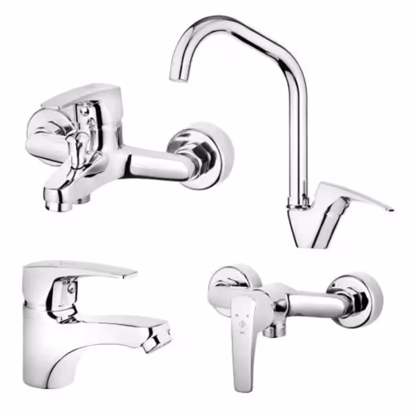 ست کامل شیرآلات کاویان مدل آوا کروم