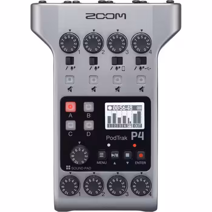 مولتی رکوردر زوم Zoom PodTrak P4 Portable Multitrack Podcast Recorder