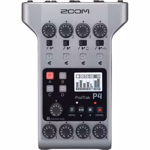 مولتی رکوردر زوم Zoom PodTrak P4 Portable Multitrack Podcast Recorder