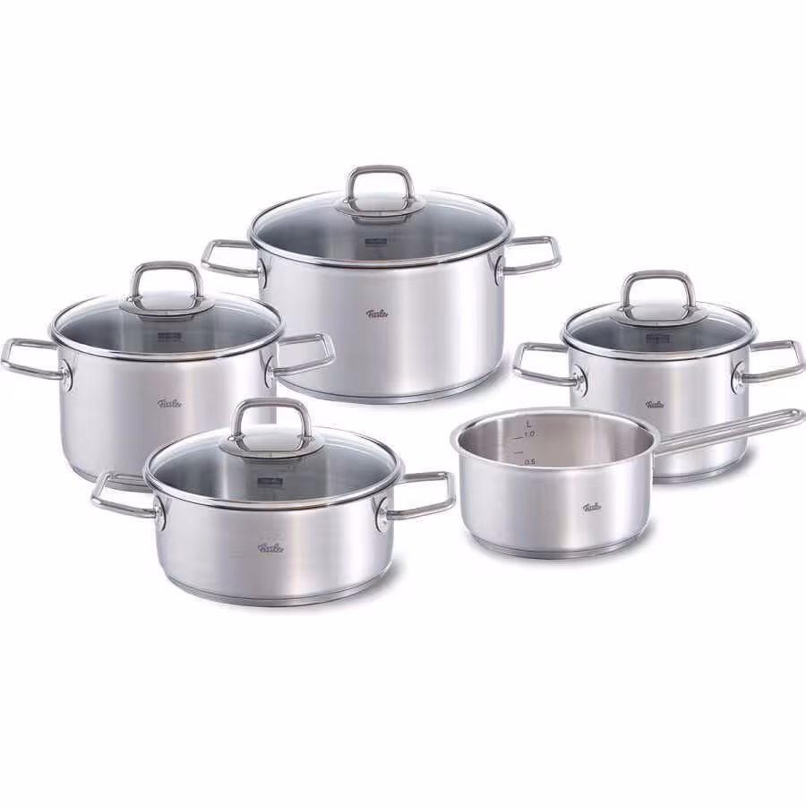 سرویس قابلمه استیل 9 پارچه برند Fissler آلمان مدل Viseo