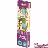 مداد مشکی طرح دار توتو مدل Toto 2065 بسته 12 عددی