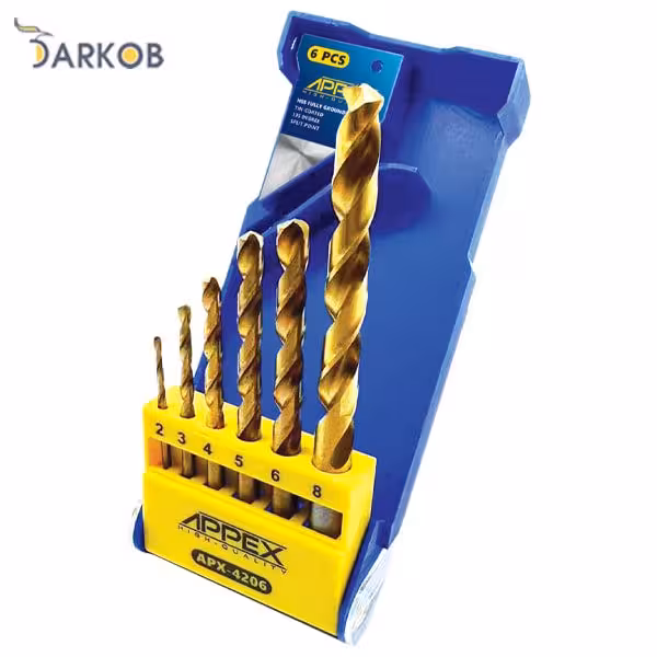 ست 6 عددی مته آهن اپکس مدل 4206