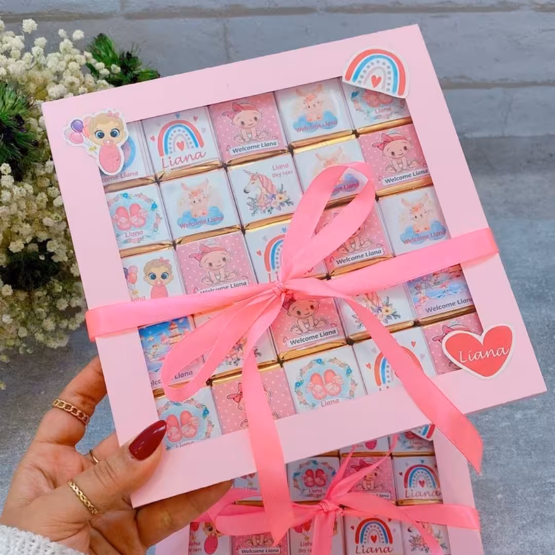 باکس شکلات نوزادی تعیین جنسیت