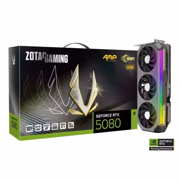 کارت گرافیک زوتک GAMING GeForce RTX 5080 AMP Extreme INFINITY ULTRA 16GB