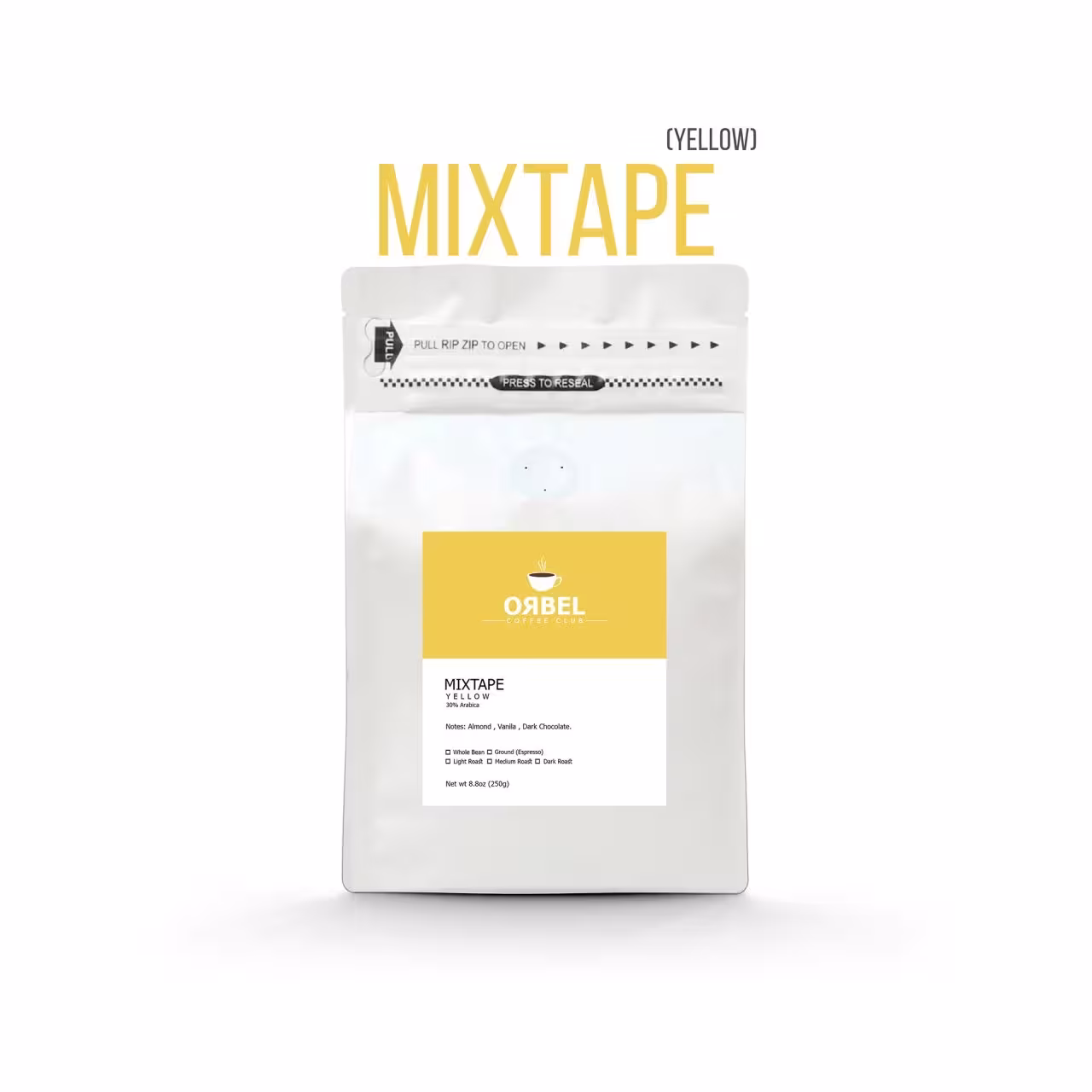 دانه قهوه اربل مدل میکس تیپ یلو 250 گرم