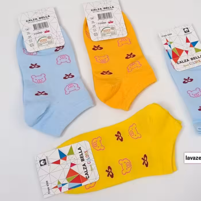 مجموعه سه جفتی جوراب در سه رنگ شاد مناسب جوان و نوجوان فری سایز تا 40